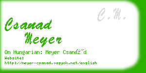 csanad meyer business card
